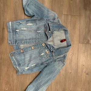 Lightly distressed jean jacket